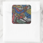 Bird Conference Vierkante Sticker (Tas)