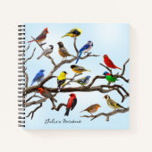 Bird Crowd op Branches Notitieboek (Voorkant)