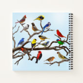 Bird Crowd op Branches Notitieboek (Achterkant)
