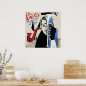 Bird & Diz  jazzillustratie Poster (Keuken)