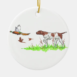 Bird Dog en fazant Keramisch Ornament