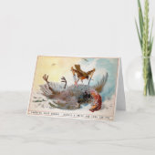 Bird Eating a Bird Christmas Kaart (Voorkant)