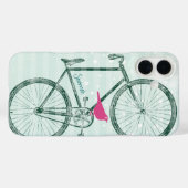 Bird Emerald Green Bike Pattern Case-Mate iPhone Case (Achterkant (horizontaal))
