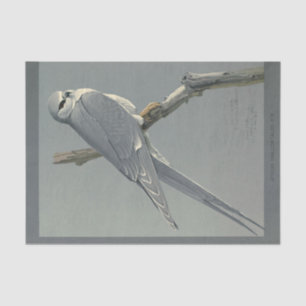 Bird Ephemera Decoupage Grey Hawk Tissuepapier