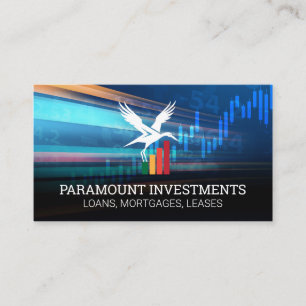 Bird Financial Logo grafiekgrafiek Visitekaartje
