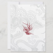 Bird & Floral Wedding Invitation Kaart (Achterkant)