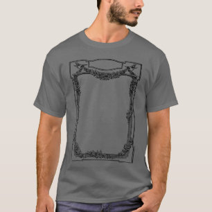 Bird Flower Lijst retro T-shirt
