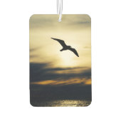 Bird Flying Silhouette Sunset Gepersonaliseerd Luchtverfrisser (Achterkant)