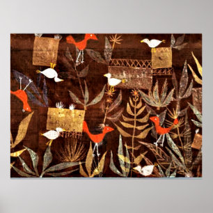 Bird Garden, whimsical-schilderij van Paul Klee Poster