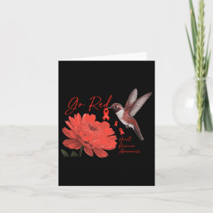 Bird Go Red voor vrouwen hartziekte maand Awarenes Kaart