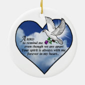 Bird Heart Poem Keramisch Ornament (Achterkant)