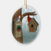 Bird House Holiday Keramisch Ornament (Rechts)