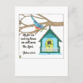 Bird House Inspirerend Briefkaart (Voorkant)