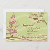 Bird House Moving Faire-part Carte Plat Vert (Devant)