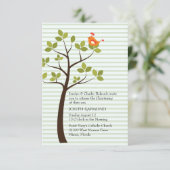 Bird in a Tree Baby Uitnodiging (Staand voorkant)