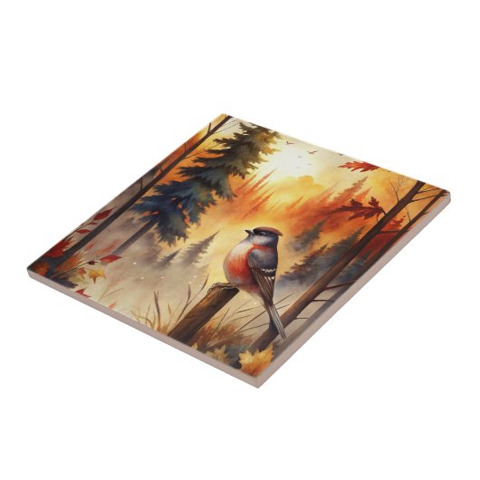 Bird in Autumn Tegeltje (Zijkant)