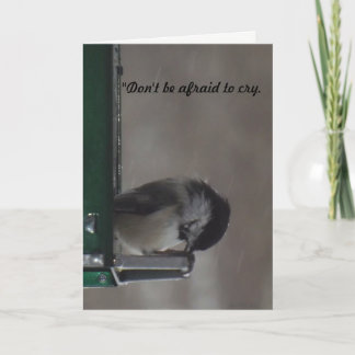 Bird in Rain Sympathy Card Kaart
