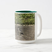 Bird In Sand Two-Tone Coffee Mok (Voorkant rechts)