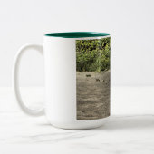 Bird In Sand Two-Tone Coffee Mok (Links)