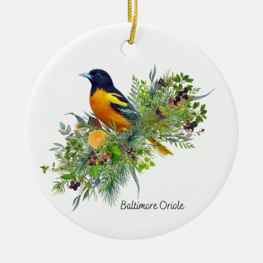 Bird Kerstornament Keramisch Ornament (Voorkant)