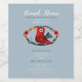 Bird logo Sweet jonge wijn Etiket (Enkel label)
