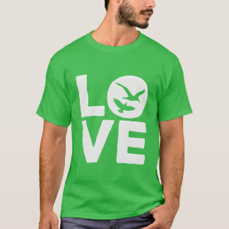Bird Love Falcon Birds Ornitholoog Biologie retro T-shirt