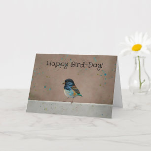 Bird Lover Birder Whimsical Pun Funny Birthday Kaart