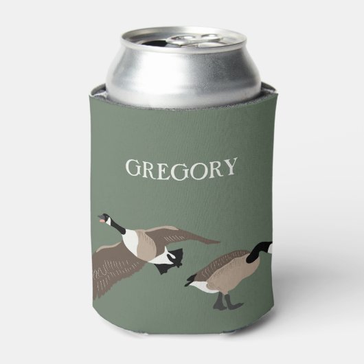Bird Lovers Canada Geese Illustration Personalized Blikjeskoeler (Blikje Voorkant)