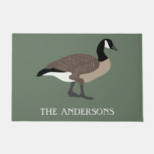Bird Lovers Canada Geese Illustration Personalized Deurmat