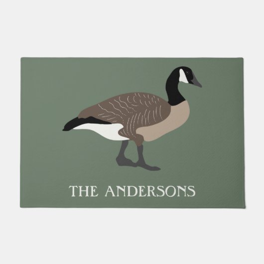 Bird Lovers Canada Geese Illustration Personalized Deurmat (Voorkant)