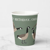 Bird Lovers Canada Geese Illustration Personalized Papieren Bekers (Links)