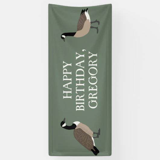 Bird Lovers Canada Geese Illustration Personalized Spandoek (Verticaal)