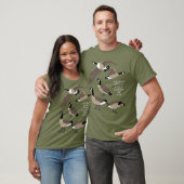 Bird Lovers Canada Geese Illustration Personalized T-shirt (Unisex)