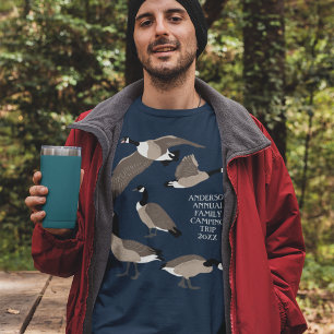 Bird Lovers Canada Geese Illustration Personalized Tri-Blend Shirt