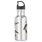 Bird Lovers Canada Geese Illustration Personalized Waterfles (Achterkant)