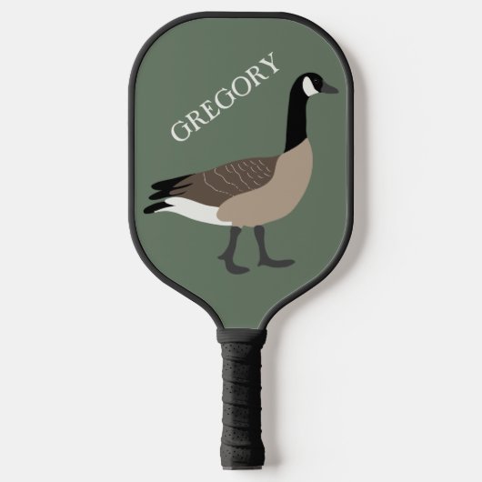 Bird Lovers Canada Goose Illustration Personalized Pickleball Paddle (Voorkant)