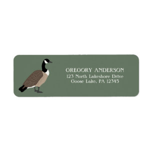 Bird Lovers Canada Goose Return Address Etiket