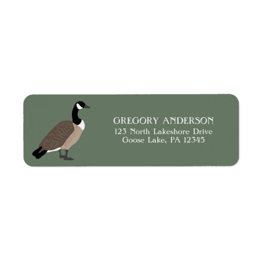 Bird Lovers Canada Goose Return Address Etiket (Voorkant)