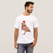 Bird Merry Kerstmis Ornament Burroroeiing T-shirt (Voorkant volledig)
