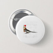 Bird Merry kerstOrnament Cockatiel Ronde Button 5,7 Cm (Voorkant /achterkant)