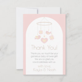 Bird Mobile Nesting Party Bedankkaart