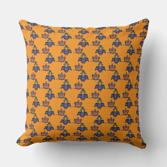 Bird & Mouse Throw Pillow Kussen (Voorkant)