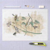 Bird Music Iris Flower Waterverf Decoupage Craft Tissuepapier (Craft)