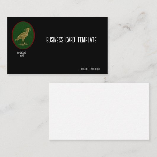 Bird Nature Oiseaux noirs Corbeau Carte de visite (Devant / Derrière)