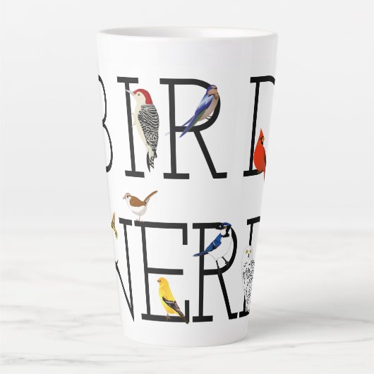 Bird Nerd Assortation Two Latte Mok (Voorkant)