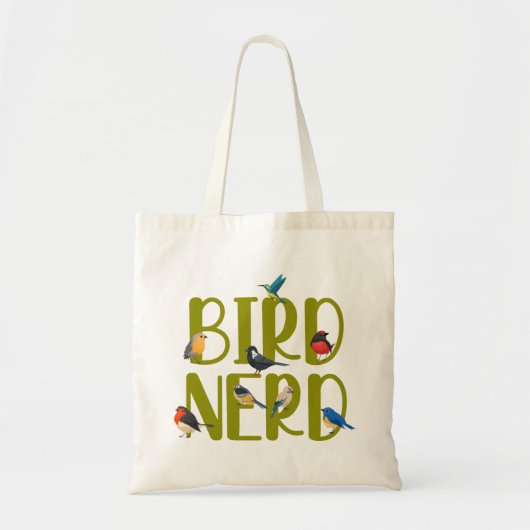 Bird Nerd Bird Watching Tote Bag (Voorkant)