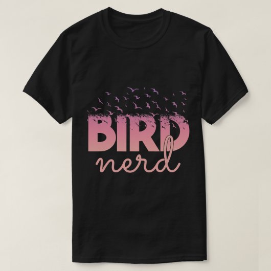 BIRD NERD Birding Bird Watcher Twitter Birdwatch T-shirt (Design voorkant)