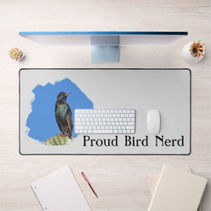 Bird Nerd Black Starling Cactus Birdwatcher Bureaumat