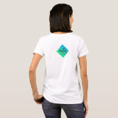 Bird Nerd Blue Green Ombre T-Shirt (Achterkant volledig)