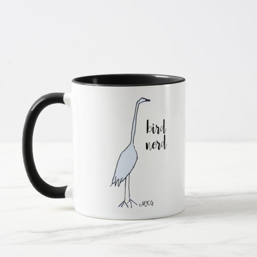 Bird Nerd Great Blue Heron Boho Natuur Lover Mok (Links)